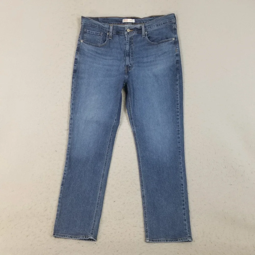Signature Levi Strauss Jeans Mens 38x32 Blue Athletic Fit Denim Pants 94551-0141